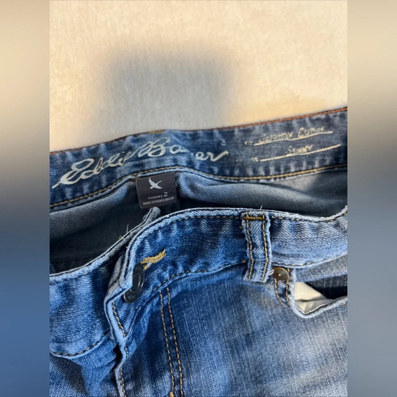 Eddie Bauer Women's Size 2 Blue Curvy Skinny High Rise Medium Wash Stretch Jeans - Picture 4 of 7